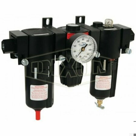 DIXON Wilkerson by Compact Combination Unit with Sight Glass, 1/4 in NPT Port, 36.1 SCFM Flow Rate, Zinc B C16-02MMB